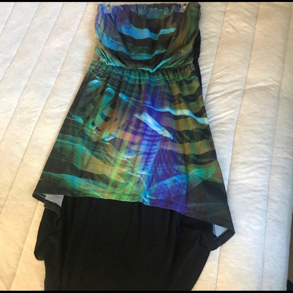Express brand. High low strapless dress